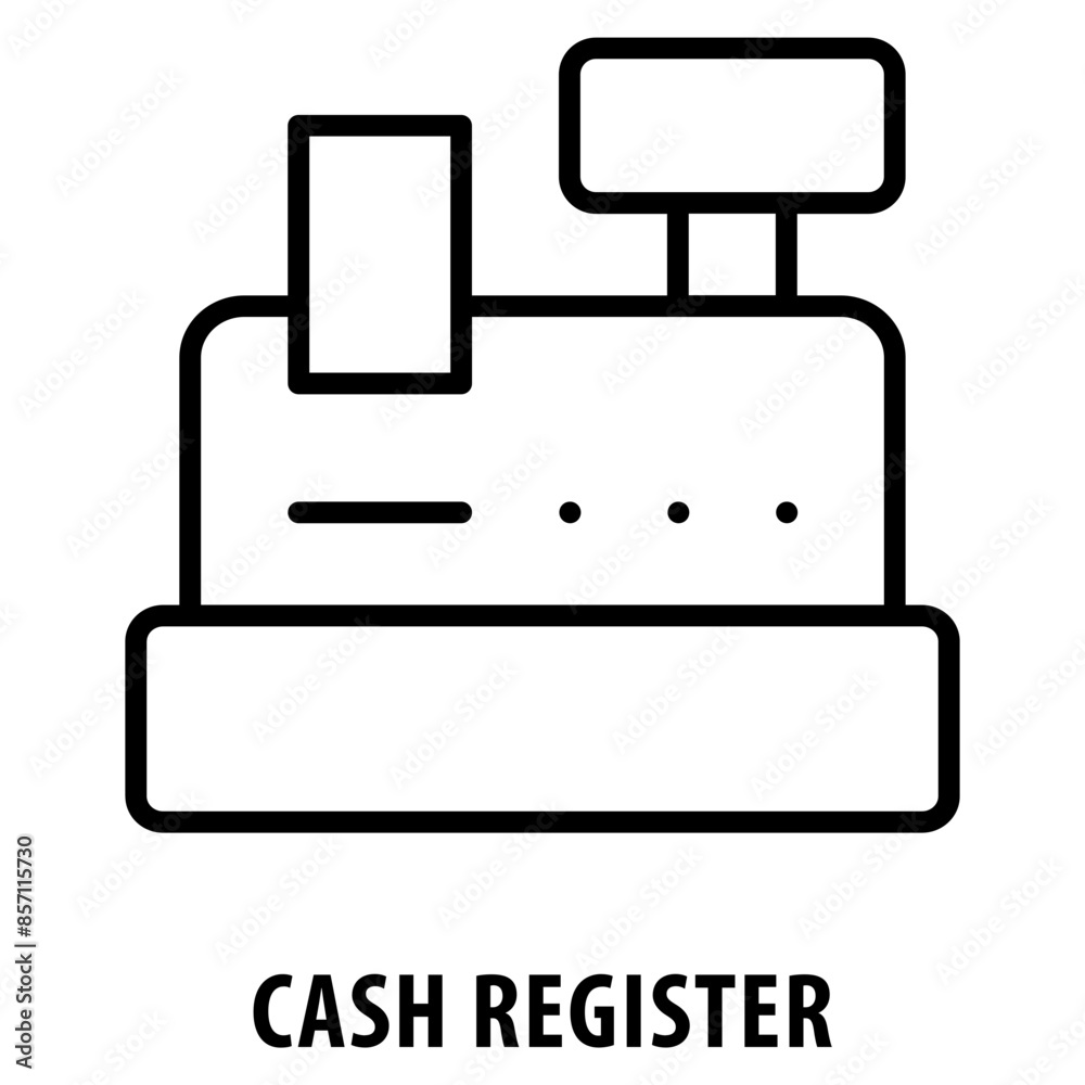 Cash Register Icon simple and easy to edit for your design elements Cash Register Icon simple and easy to edit for your design elements
