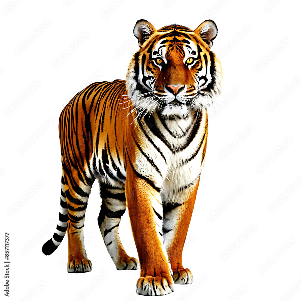 Fototapeta premium Elegant Stance of a Majestic Bengal Tiger