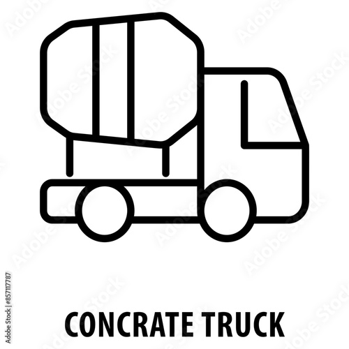 Concrate Truck Icon simple and easy to edit for your design elements photo