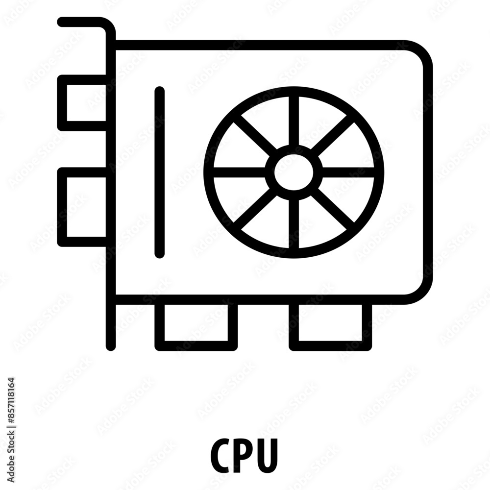 CPU Icon simple and easy to edit for your design elements CPU Icon simple and easy to edit for your design elements