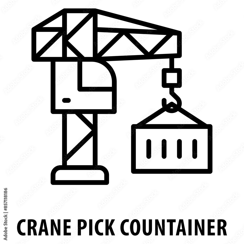 crane pick countainer Icon simple and easy to edit for your design elements crane pick countainer Icon simple and easy to edit for your design elements