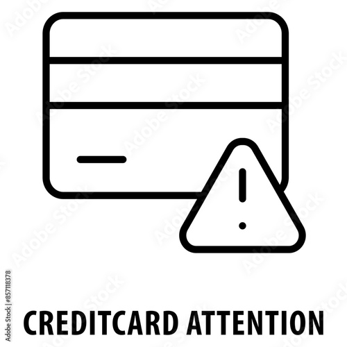 Creditcard Attention Icon simple and easy to edit for your design elements