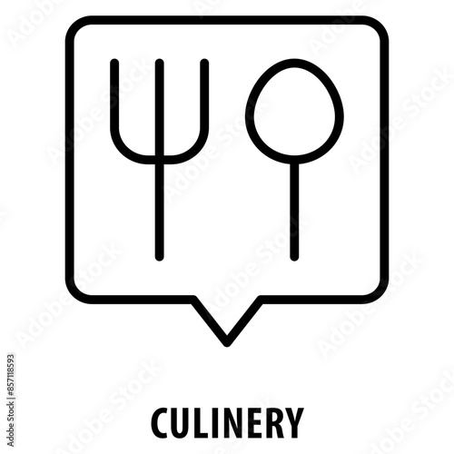 Culinery Icon simple and easy to edit for your design elements photo