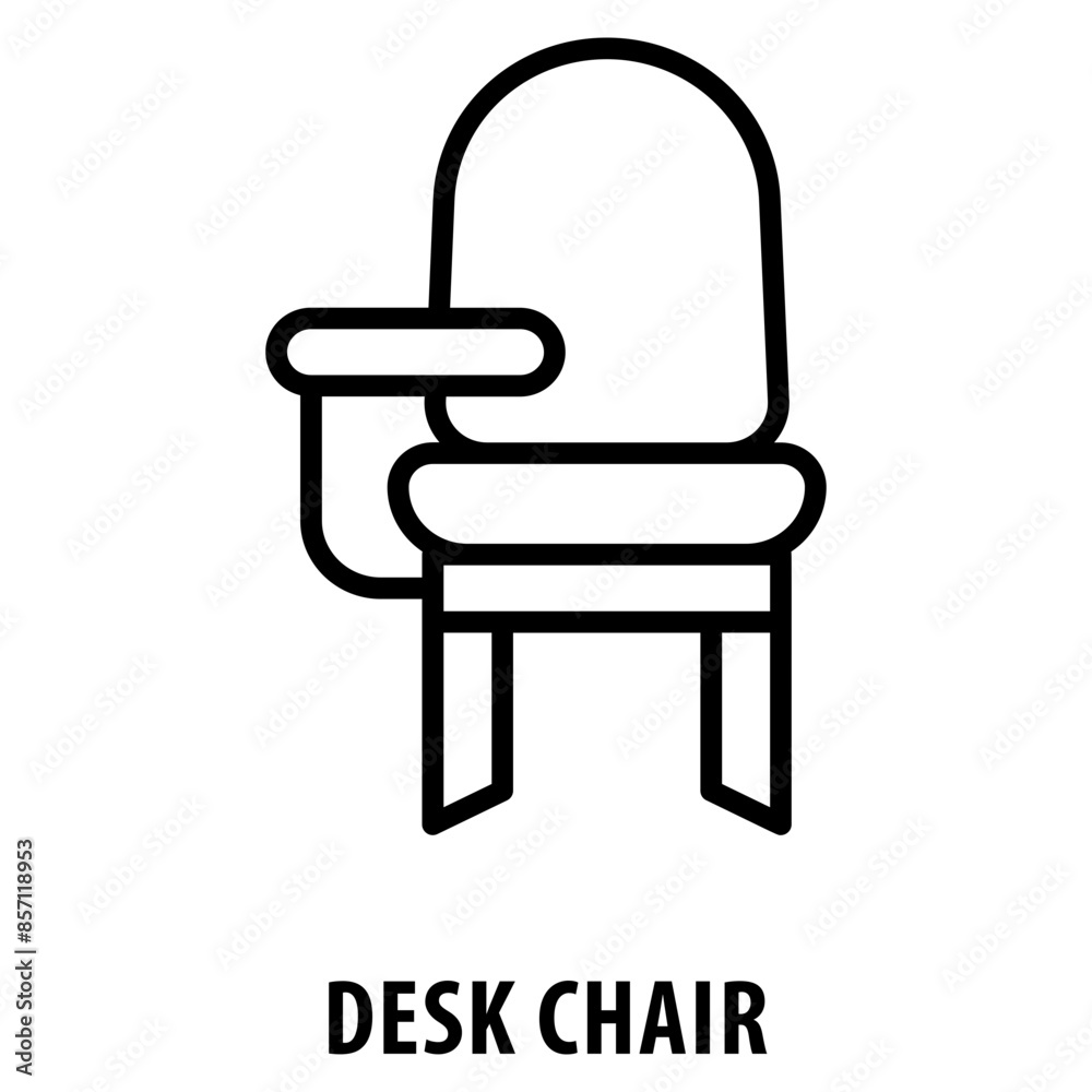 Desk Chair Icon simple and easy to edit for your design elements Desk Chair Icon simple and easy to edit for your design elements