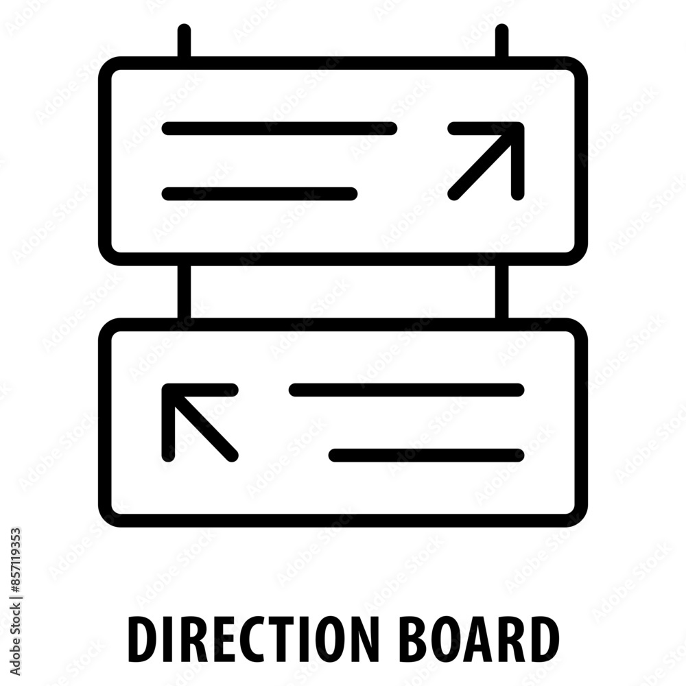 Direction Board Icon simple and easy to edit for your design elements Direction Board Icon simple and easy to edit for your design elements