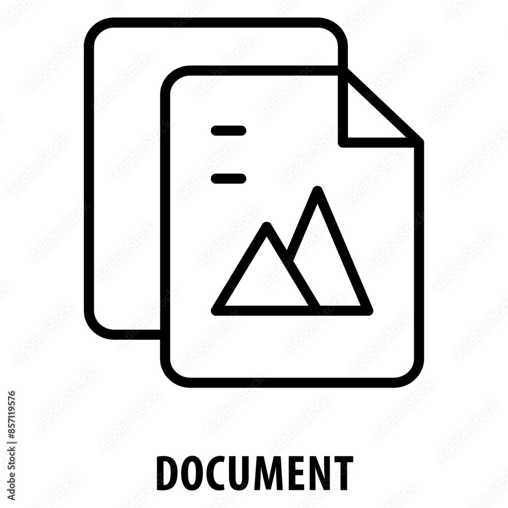 Document Icon simple and easy to edit for your design elements Document Icon simple and easy to edit for your design elements