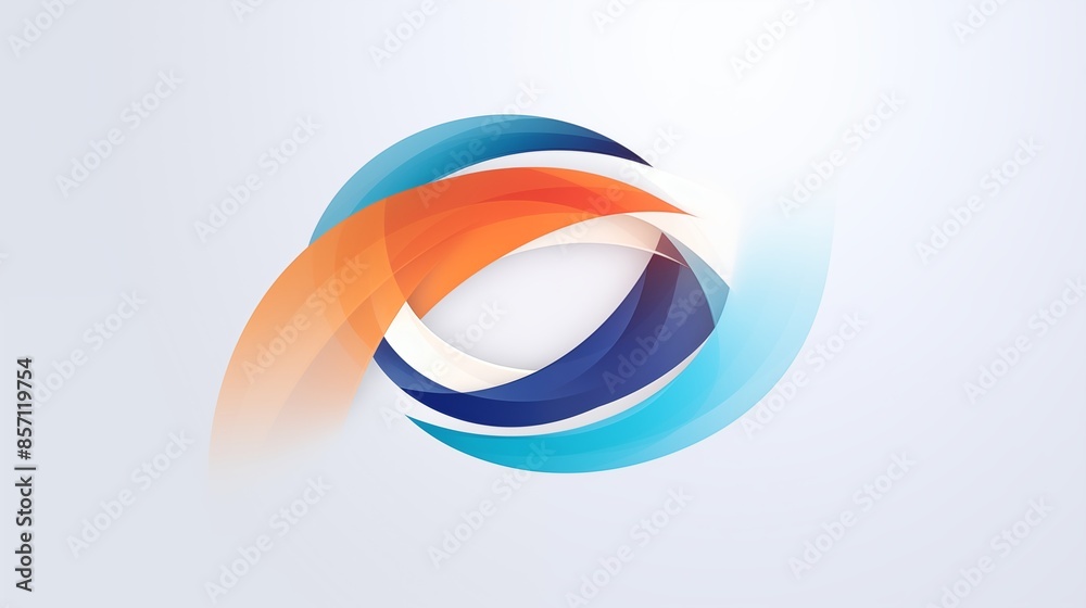 Abstract Color Gradient Swirl Design with Blue and Orange Curves Abstract Color Gradient Swirl Design with Blue and Orange Curves
