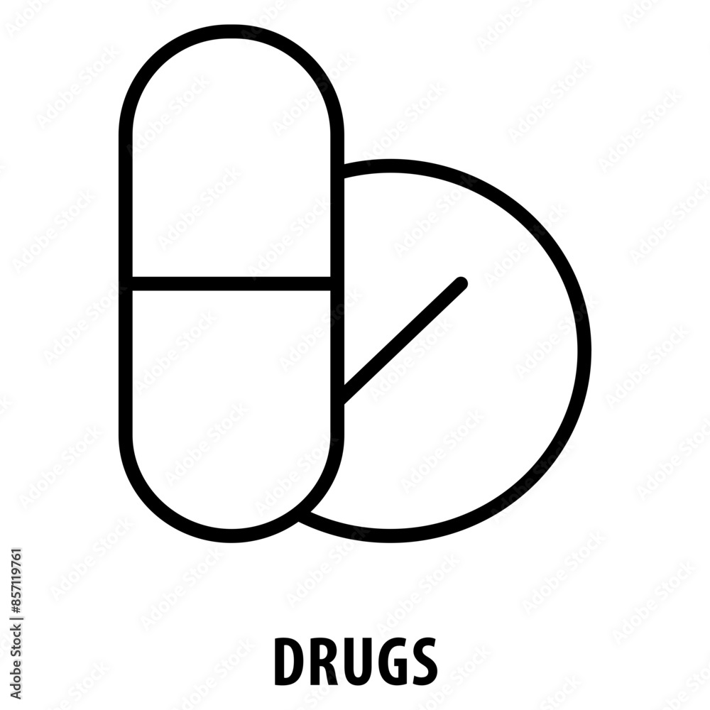 Drugs Icon simple and easy to edit for your design elements Drugs Icon simple and easy to edit for your design elements