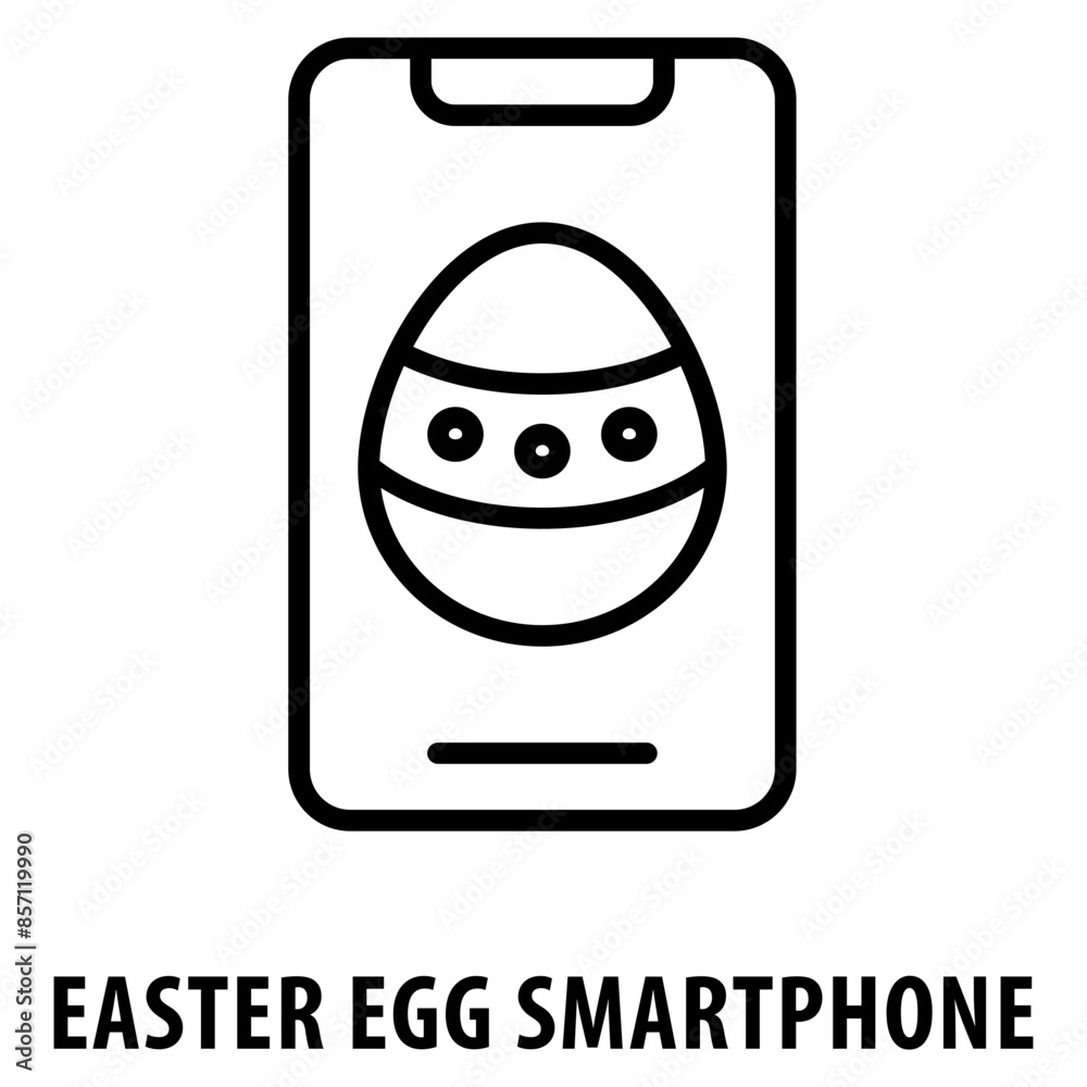 Easter Egg Smartphone Icon simple and easy to edit for your design elements Easter Egg Smartphone Icon simple and easy to edit for your design elements