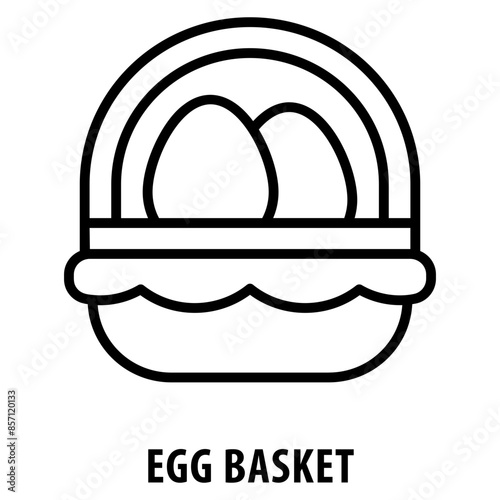 Egg Basket Icon simple and easy to edit for your design elements
