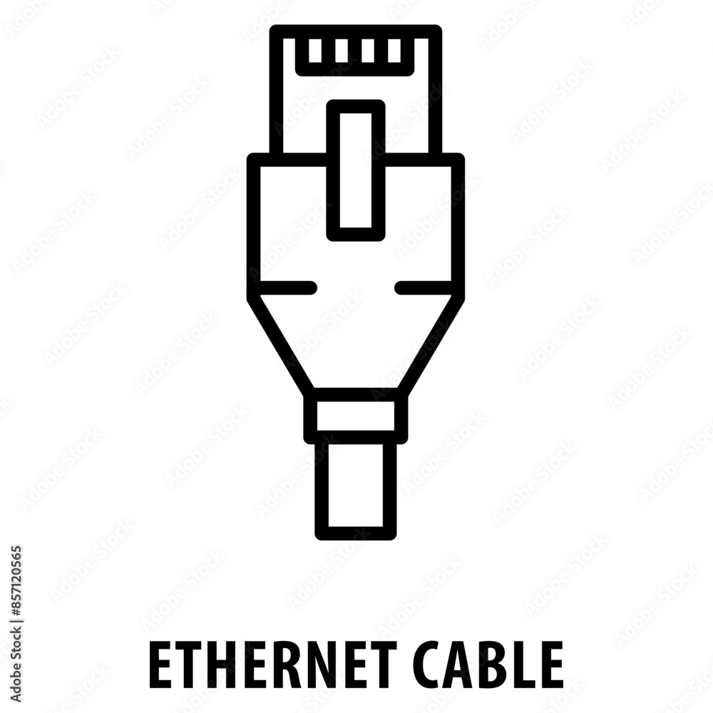 Ethernet Cable Icon simple and easy to edit for your design elements Ethernet Cable Icon simple and easy to edit for your design elements