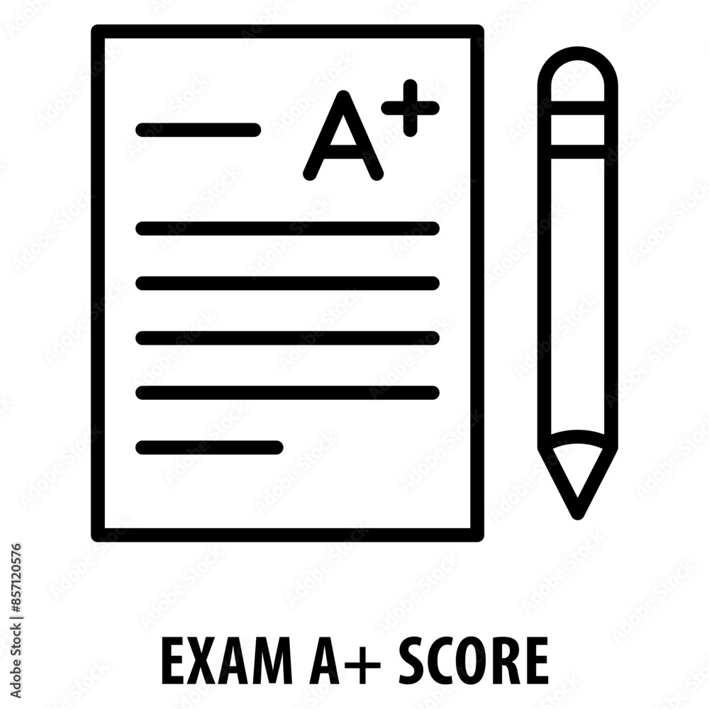 exam A+ score Icon simple and easy to edit for your design elements exam A+ score Icon simple and easy to edit for your design elements