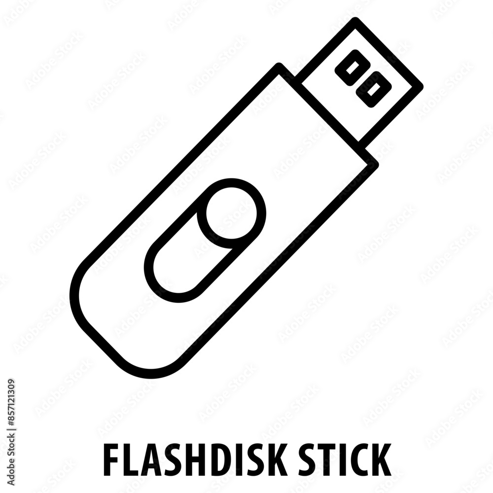 Flashdisk Stick Icon simple and easy to edit for your design elements Flashdisk Stick Icon simple and easy to edit for your design elements
