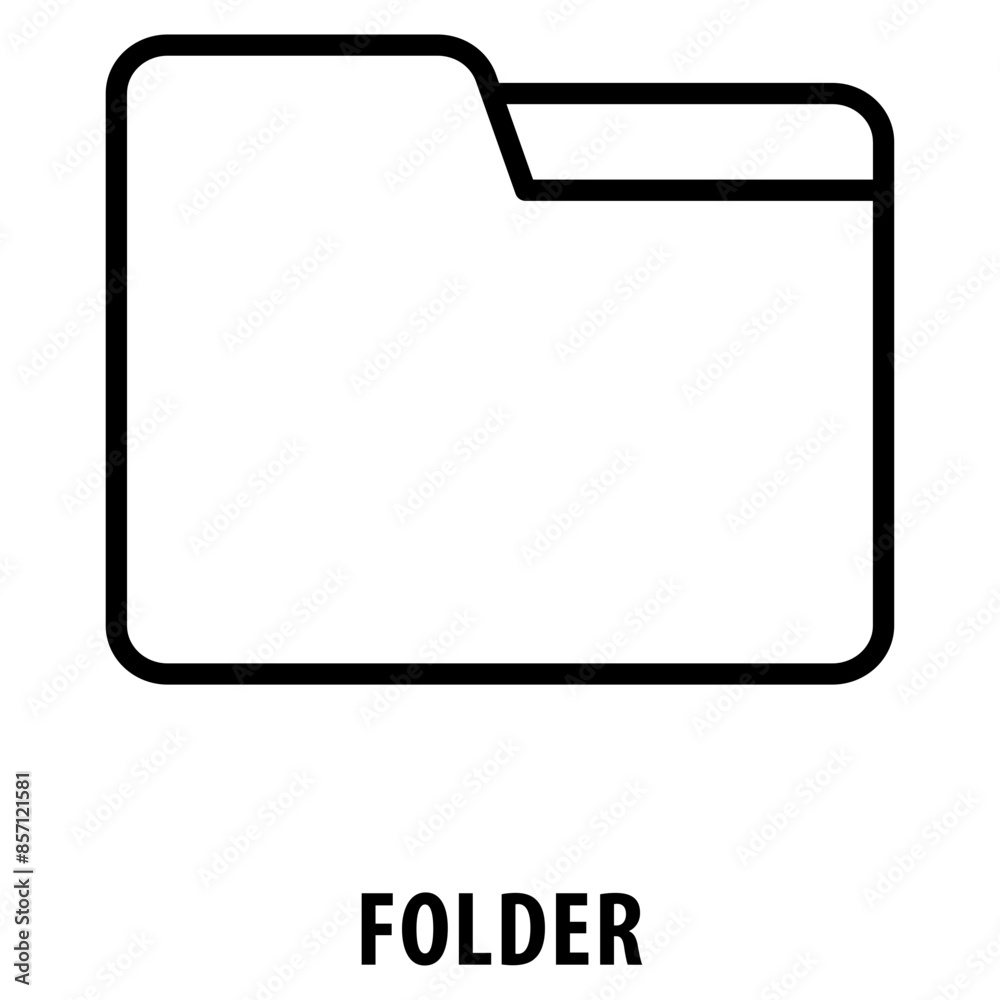 Folder Icon simple and easy to edit for your design elements Folder Icon simple and easy to edit for your design elements