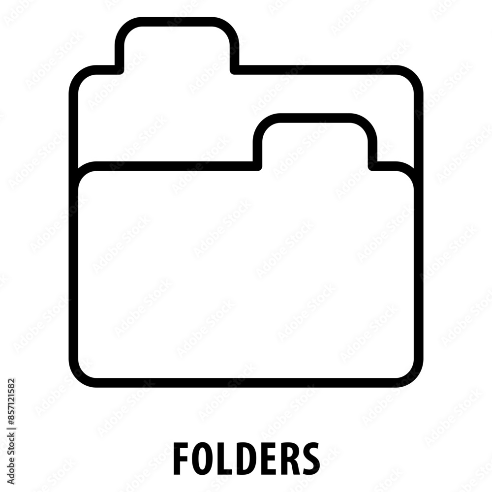 Folders Icon simple and easy to edit for your design elements Folders Icon simple and easy to edit for your design elements