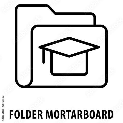Folder mortarboard Icon simple and easy to edit for your design elements © yudi