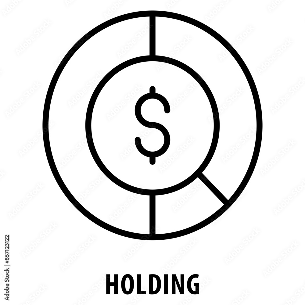 Holding Icon simple and easy to edit for your design elements