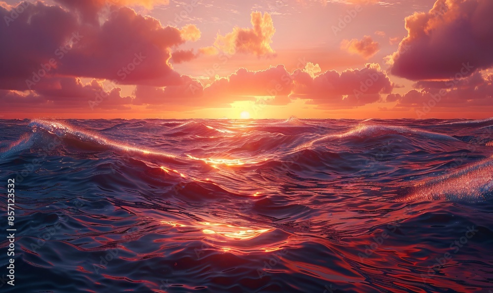 Fototapeta premium Ocean horizon at sunrise