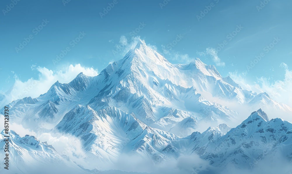 Snowy mountain range