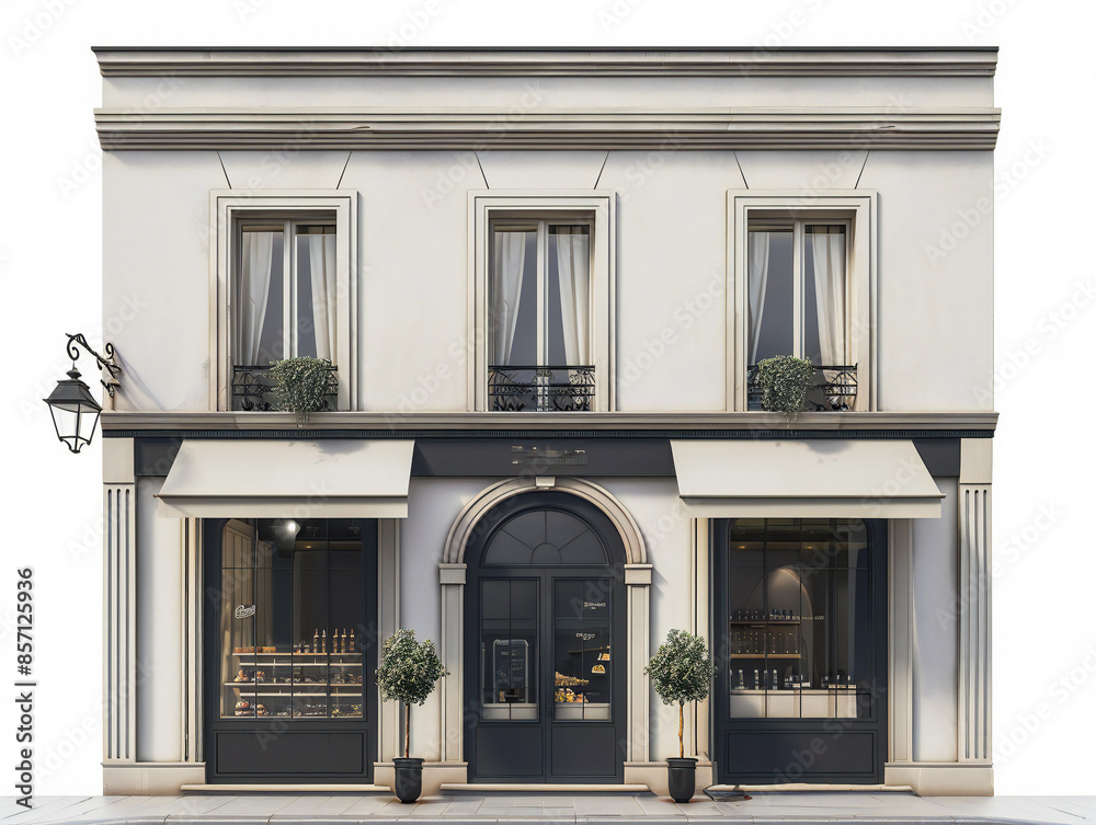 Fototapeta premium French classy retro boutique storefront template
