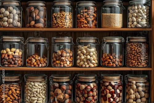 Wallpaper Mural A shelf filled with multiple varieties of nuts Torontodigital.ca