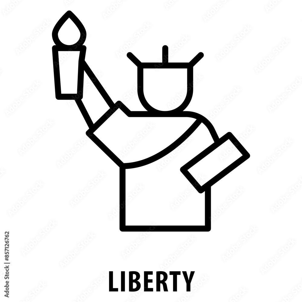 Liberty Icon simple and easy to edit for your design elements Liberty Icon simple and easy to edit for your design elements