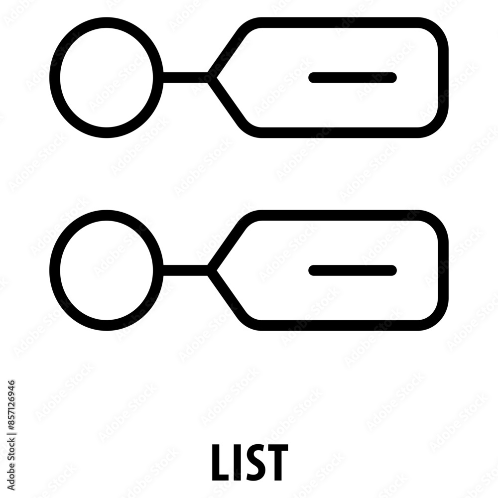 List Icon simple and easy to edit for your design elements List Icon simple and easy to edit for your design elements