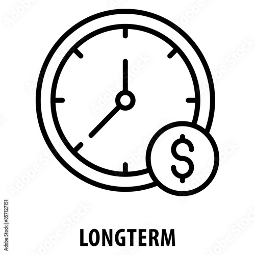 Longterm Icon simple and easy to edit for your design elements