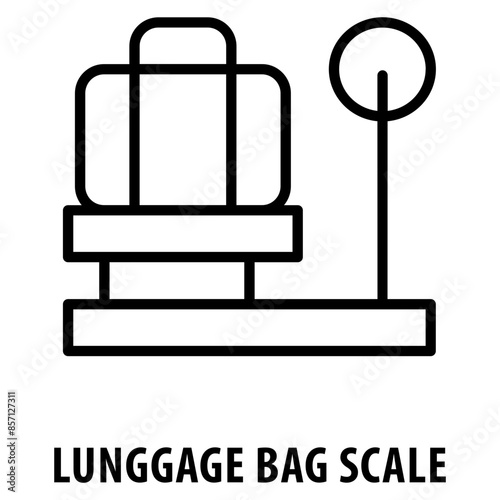 Lunggage bag scale Icon simple and easy to edit for your design elements photo