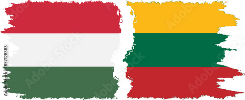 Lithuania and Hungary grunge flags connection vector Free Download Lithuania and Hungary grunge flags connection vector - GFXLoad
