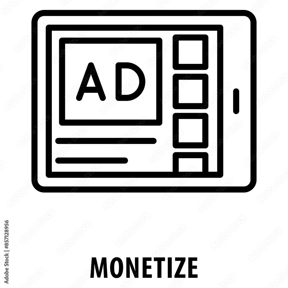 Monetize Icon simple and easy to edit for your design elements Monetize Icon simple and easy to edit for your design elements