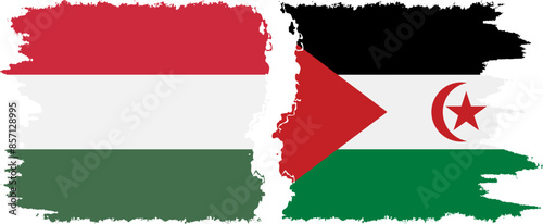 Western Sahara and Hungary grunge flags connection vector Free Download Western Sahara and Hungary grunge flags connection vector - GFXLoad