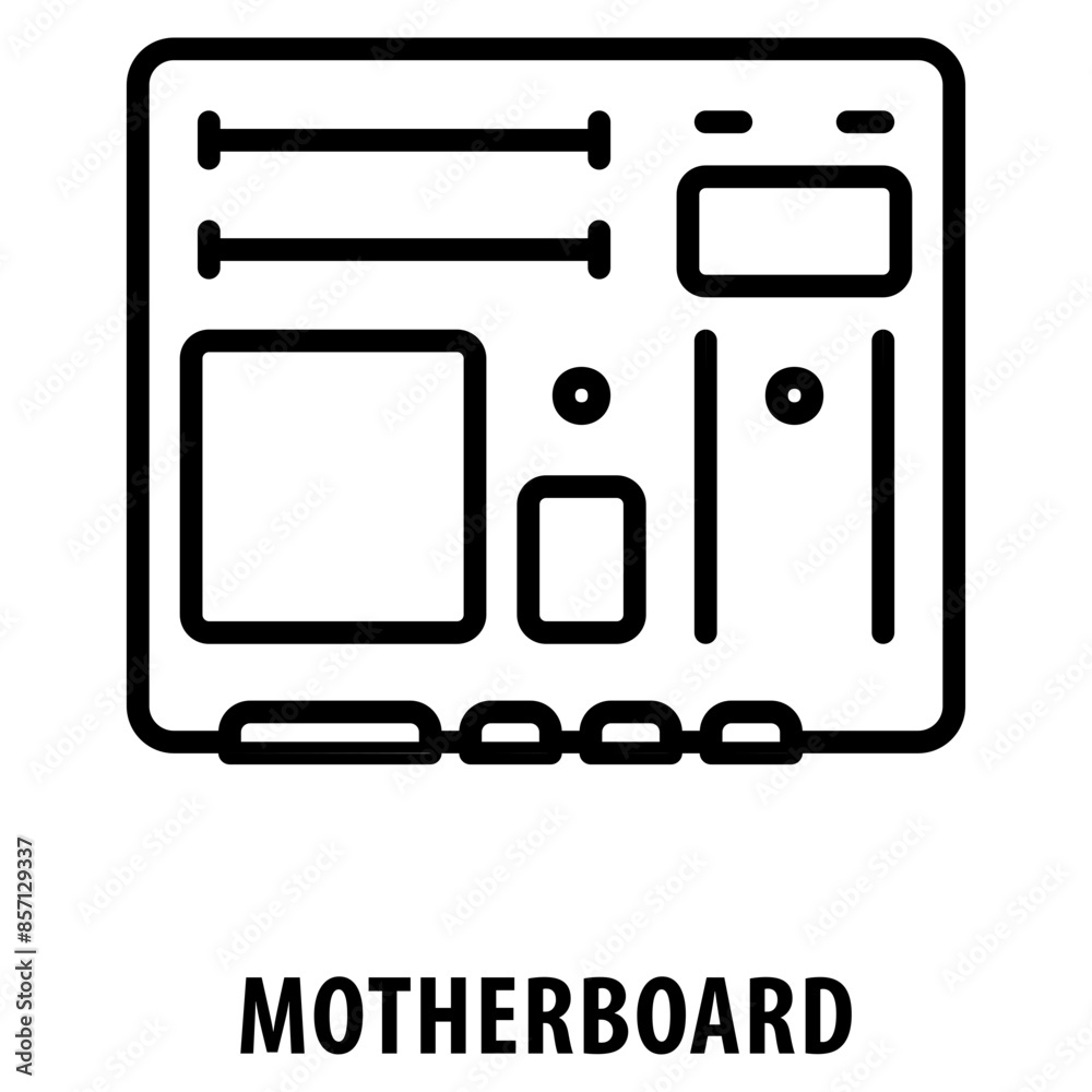 Motherboard Icon simple and easy to edit for your design elements Motherboard Icon simple and easy to edit for your design elements