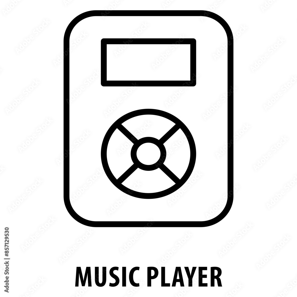Music Player Icon simple and easy to edit for your design elements Music Player Icon simple and easy to edit for your design elements
