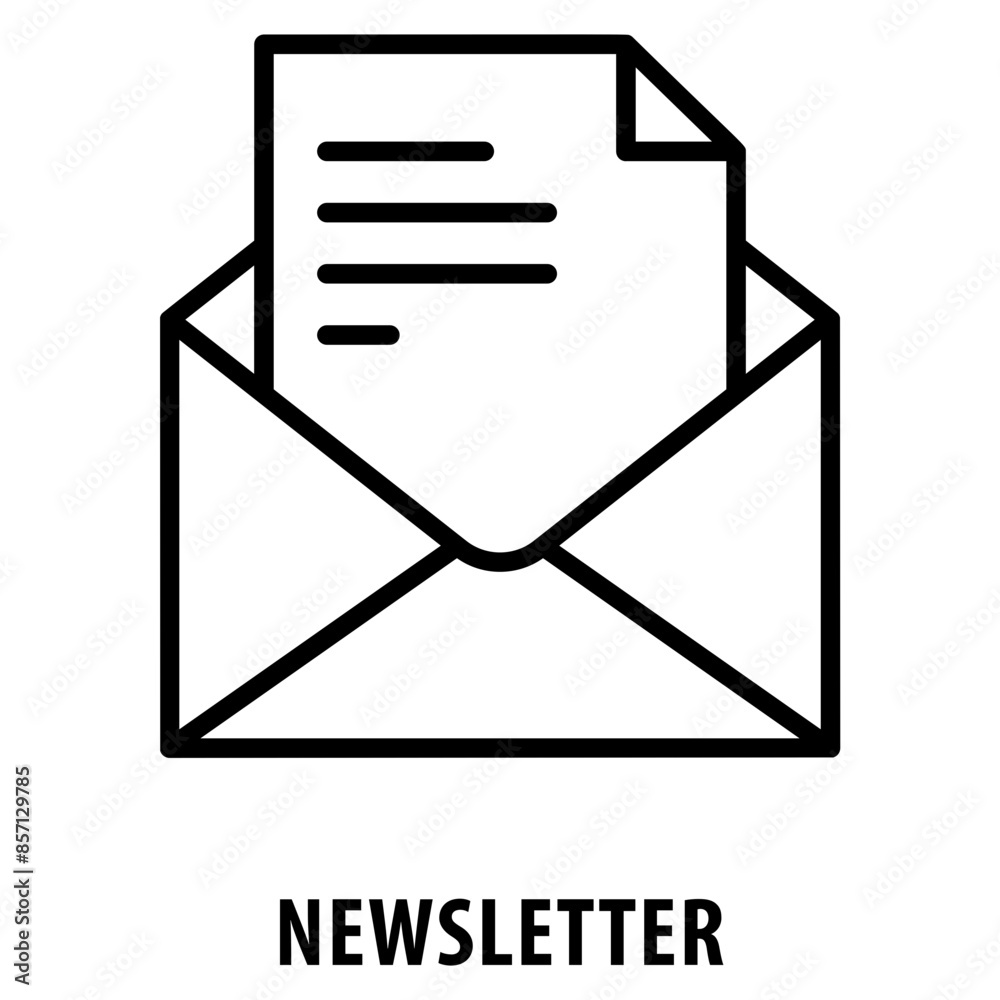 Newsletter Icon simple and easy to edit for your design elements