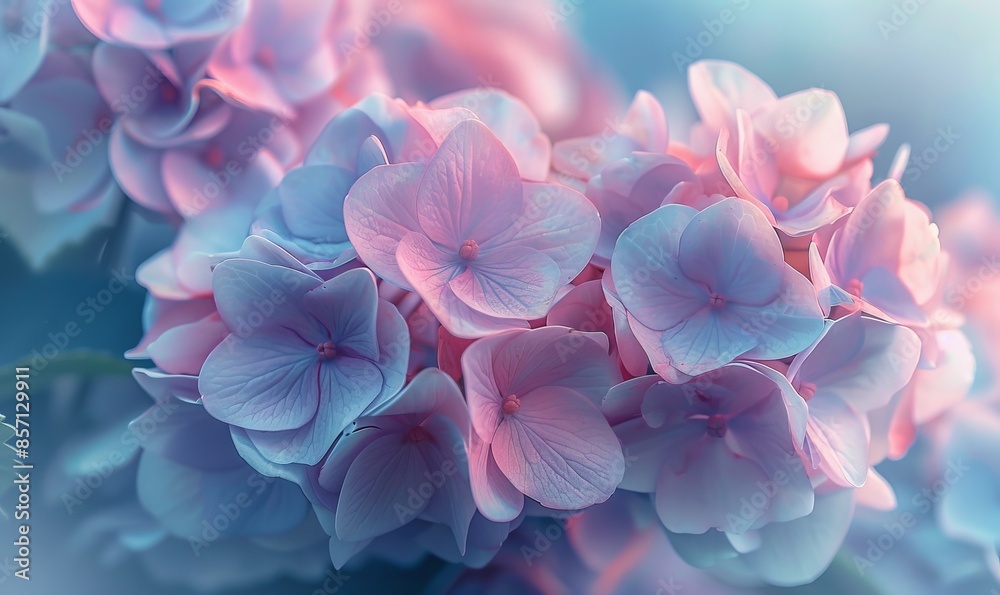 Blooming hydrangeas