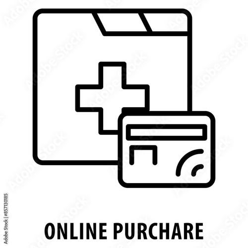 Online Purchare Icon simple and easy to edit for your design elements photo