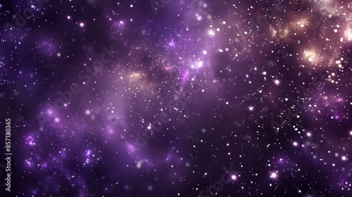 Wallpaper Mural Purple and silver nebula-like patterns on starry sky twinkling lights beams. background Torontodigital.ca