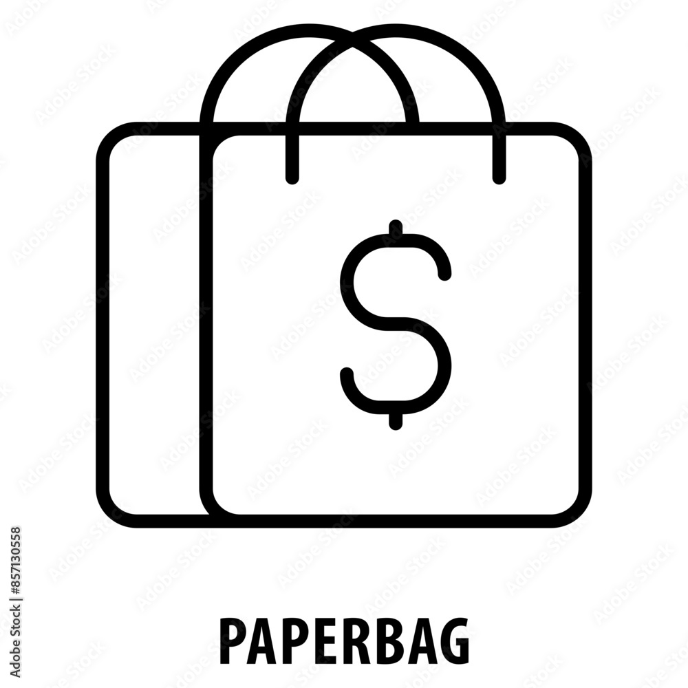 paperbag Icon simple and easy to edit for your design elements paperbag Icon simple and easy to edit for your design elements