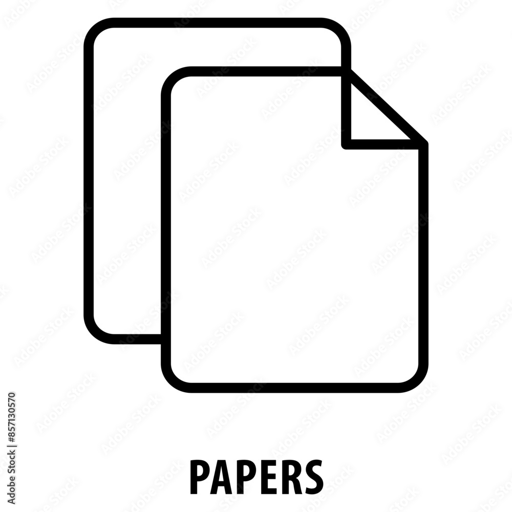 Papers Icon simple and easy to edit for your design elements Papers Icon simple and easy to edit for your design elements