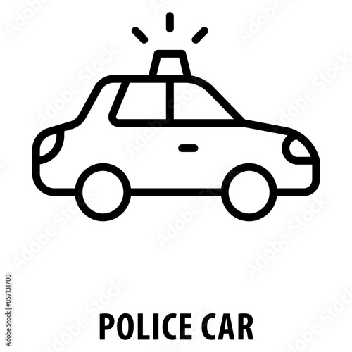 Police car Icon simple and easy to edit for your design elements