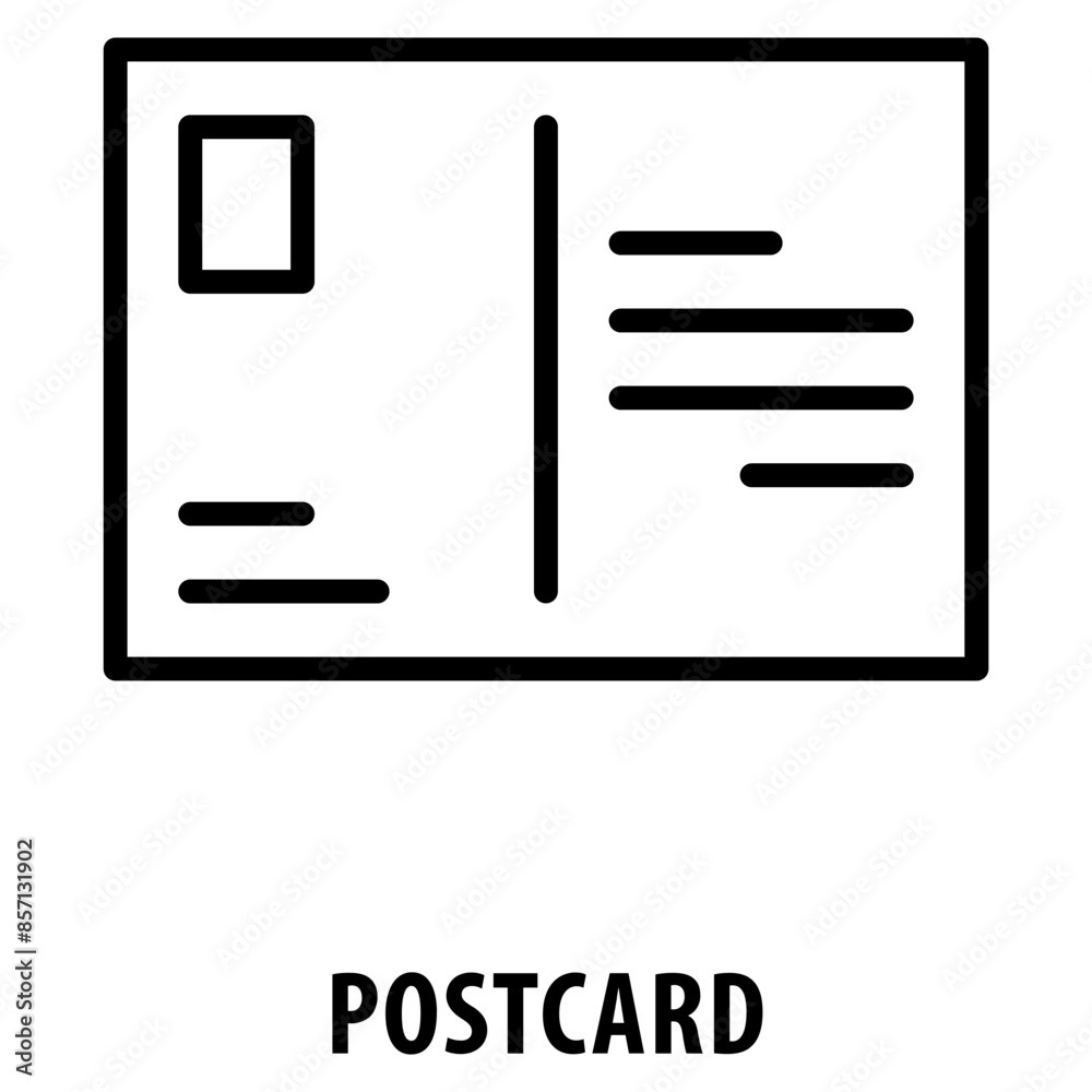 postcard Icon simple and easy to edit for your design elements postcard Icon simple and easy to edit for your design elements