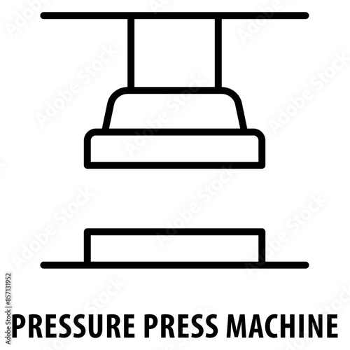Pressure Press Machine Icon simple and easy to edit for your design elements