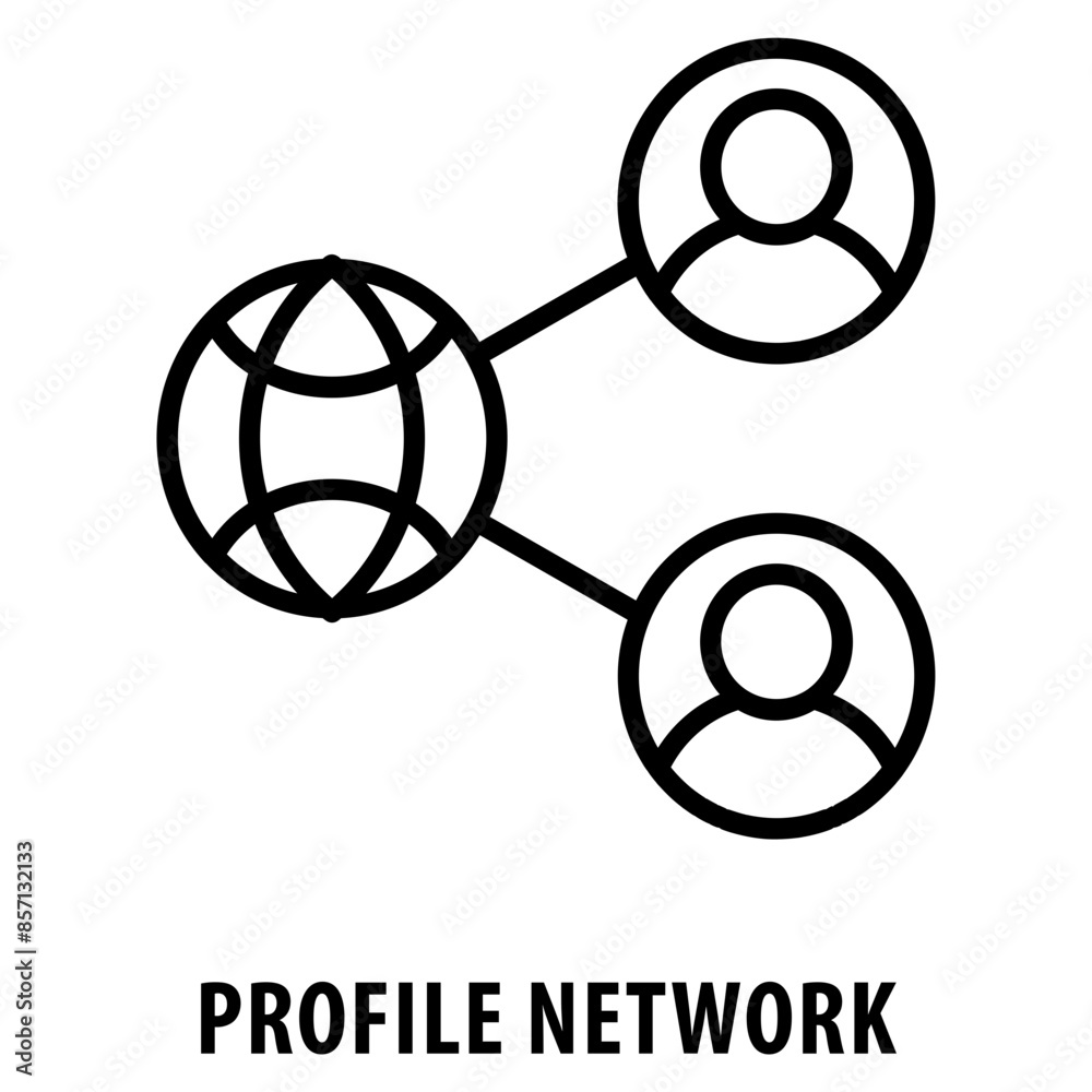 Profile Network Icon simple and easy to edit for your design elements Profile Network Icon simple and easy to edit for your design elements