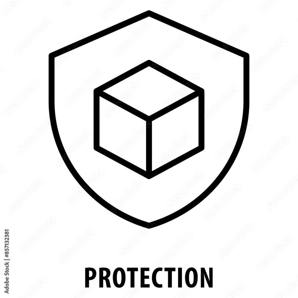 Protection Icon simple and easy to edit for your design elements