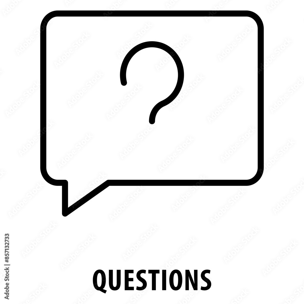 Questions Icon simple and easy to edit for your design elements Questions Icon simple and easy to edit for your design elements