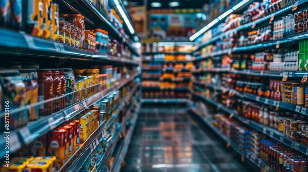 Aisle of a Well-Stocked Supermarket Aisle of a Well-Stocked Supermarket
