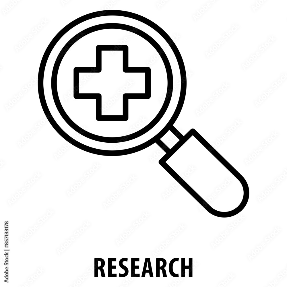 Fototapeta premium Research Icon simple and easy to edit for your design elements
