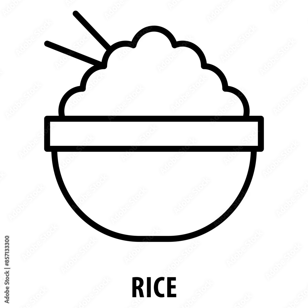 Rice Icon simple and easy to edit for your design elements Rice Icon simple and easy to edit for your design elements