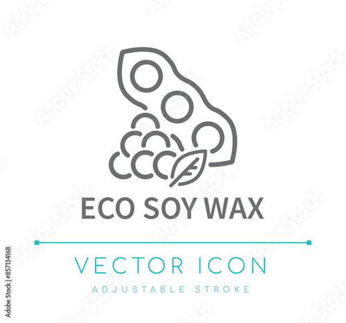 Eco Soy Wax Candle Line Icon